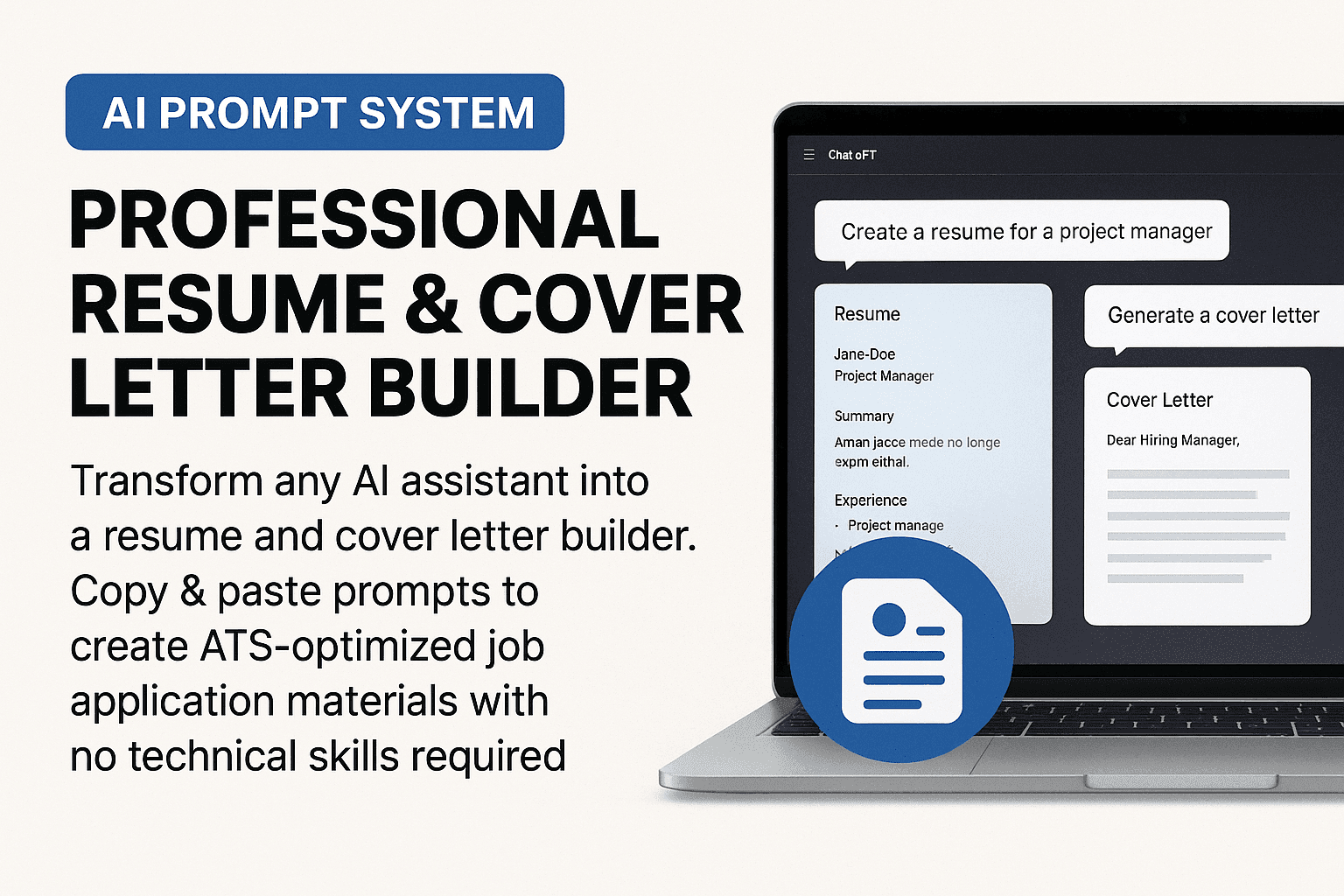 📝 AI Professional Resume Building Prompt System