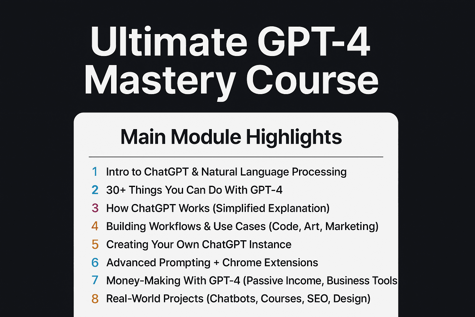 Ultimate GPT-4 Mastery Course
